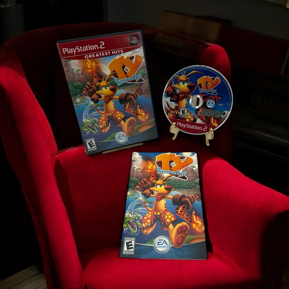 TY The Tasmanian Tiger PS2 Greatest Hits Complete CIB